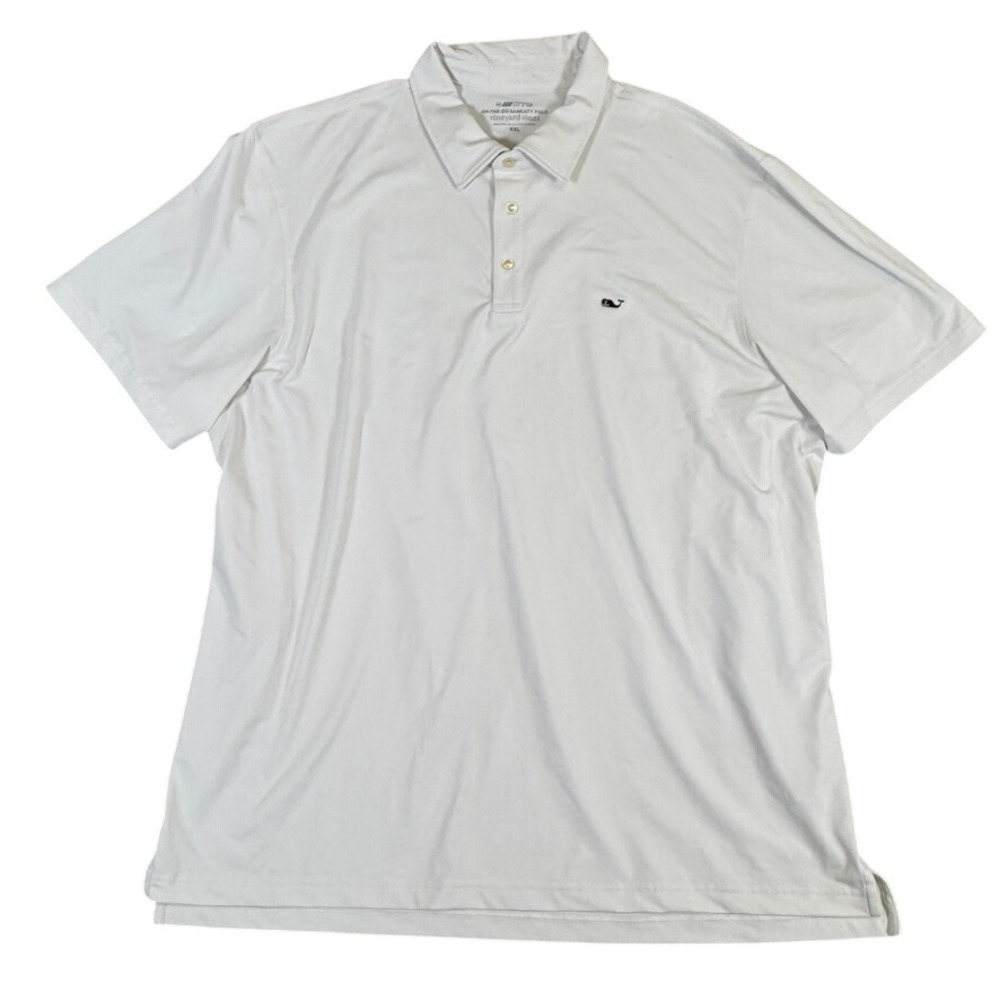 Vineyard Vines Mens XXL White On-The-Go Sankaty Performance Polo Shirt